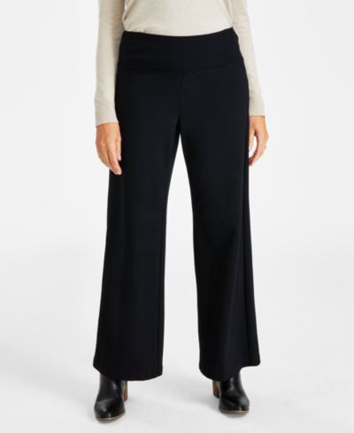Style & Co Petite Женские брюки широкого кроя Pull-On