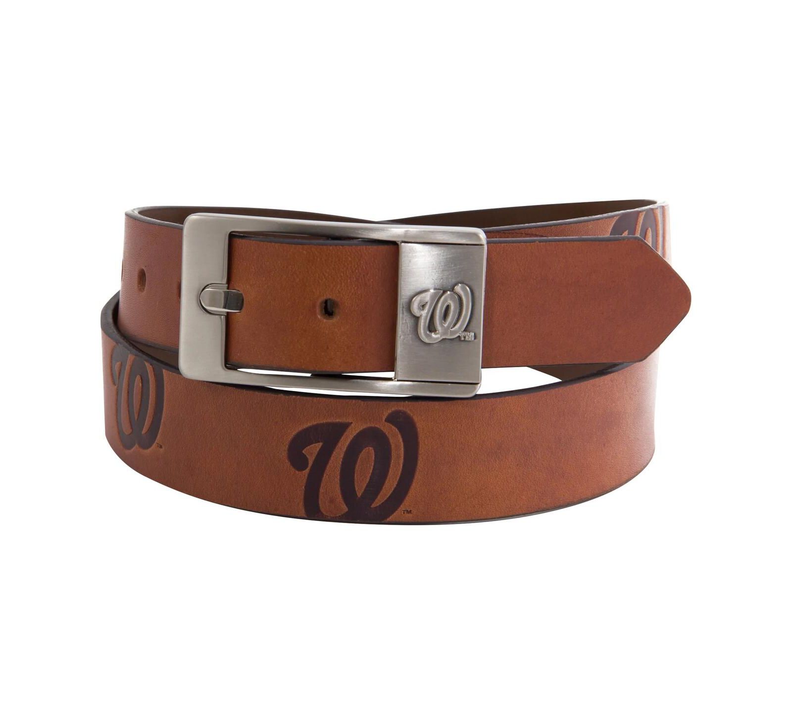 Men's Washington Nationals Brandish Leather Belt