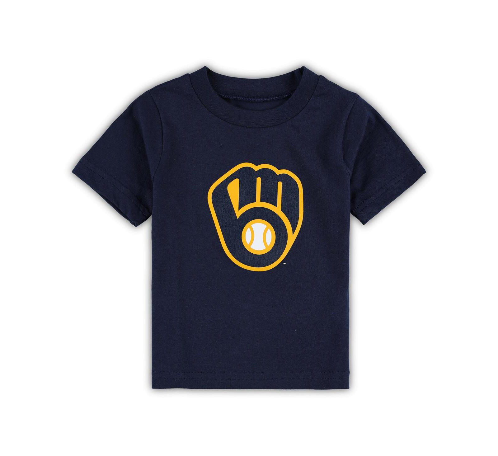Outerstuff детская футболка с логотипом Milwaukee Brewers, темно-синяя