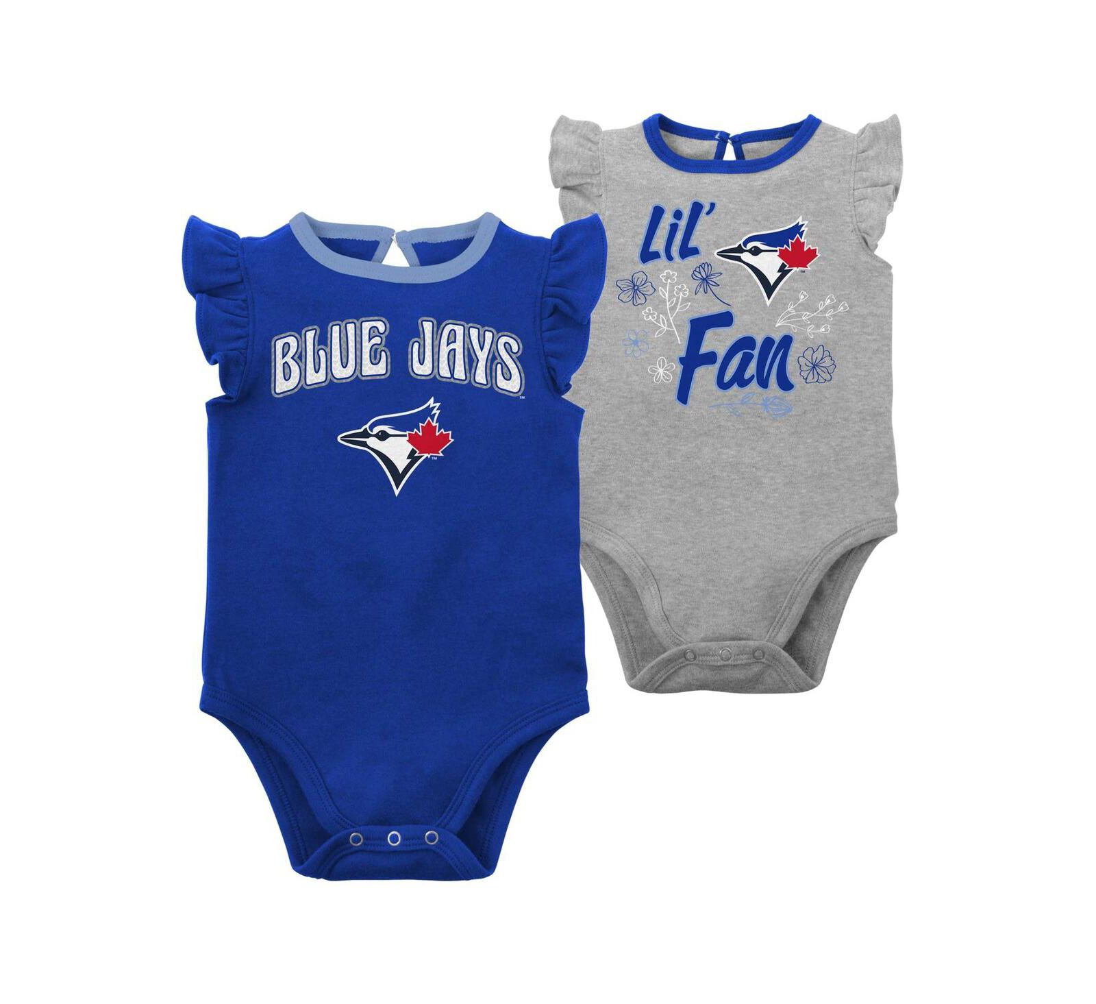Детский набор из двух боди для новорожденных и младенцев Toronto Blue Jays, синий и меланж