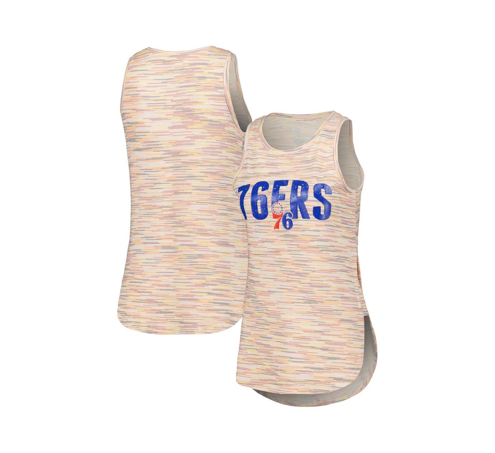 Женский майка-топ Concepts Sport White Philadelphia 76ers Sunray