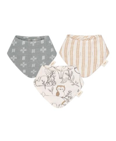Crane Baby набор из 3 муслиновых нагрудников Ezra для мальчиков и девочек