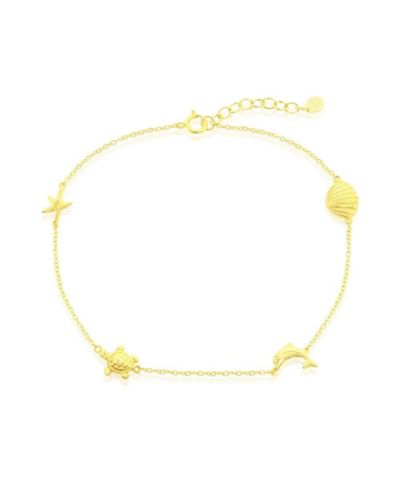 Simona Sterling Silver Sea Life Anklet