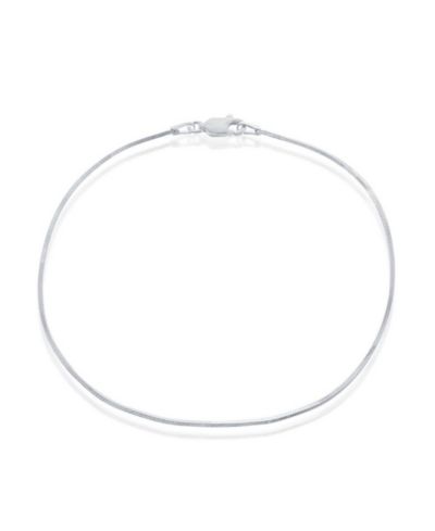 Simona Sterling Silver Square Snake Anklet
