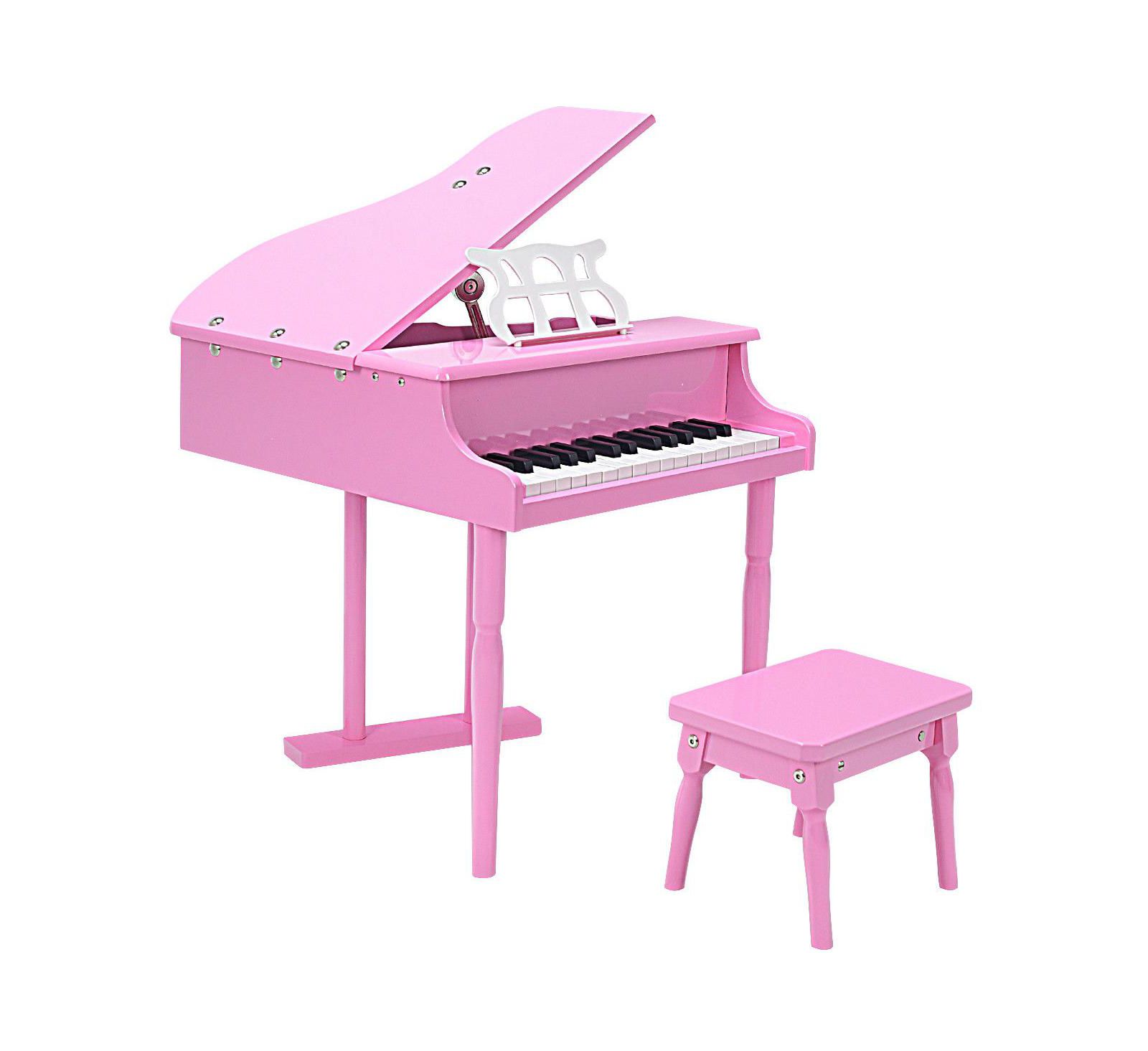 Детское игрушечное пианино Costway 30 key Wood Pink New