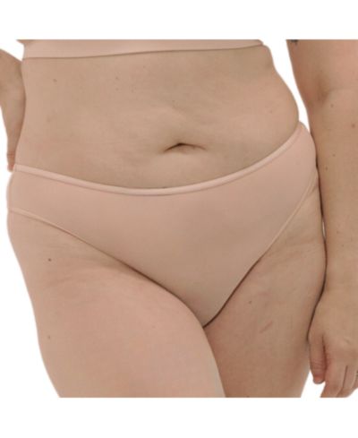 Naked Rebellion Plus Size Nude Shade Mesh Sheer Stretch Thong
