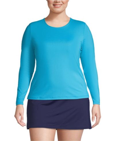 Рашгард Lands' End Plus Size SunShade UPF 50 Long Sleeve Swim Tee