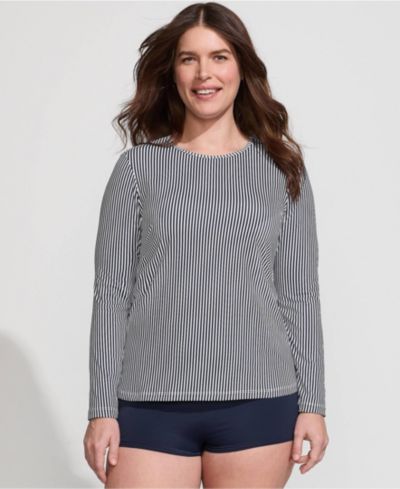 Deep sea navy mini stripe