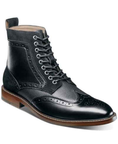Stacy Adams Men's Finnegan Wingtip Lace-Up Boots