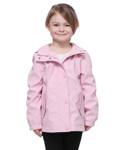 Rokka&Rolla Little and Big Girls' Waterproof Rain Coat Rubberized Jacket