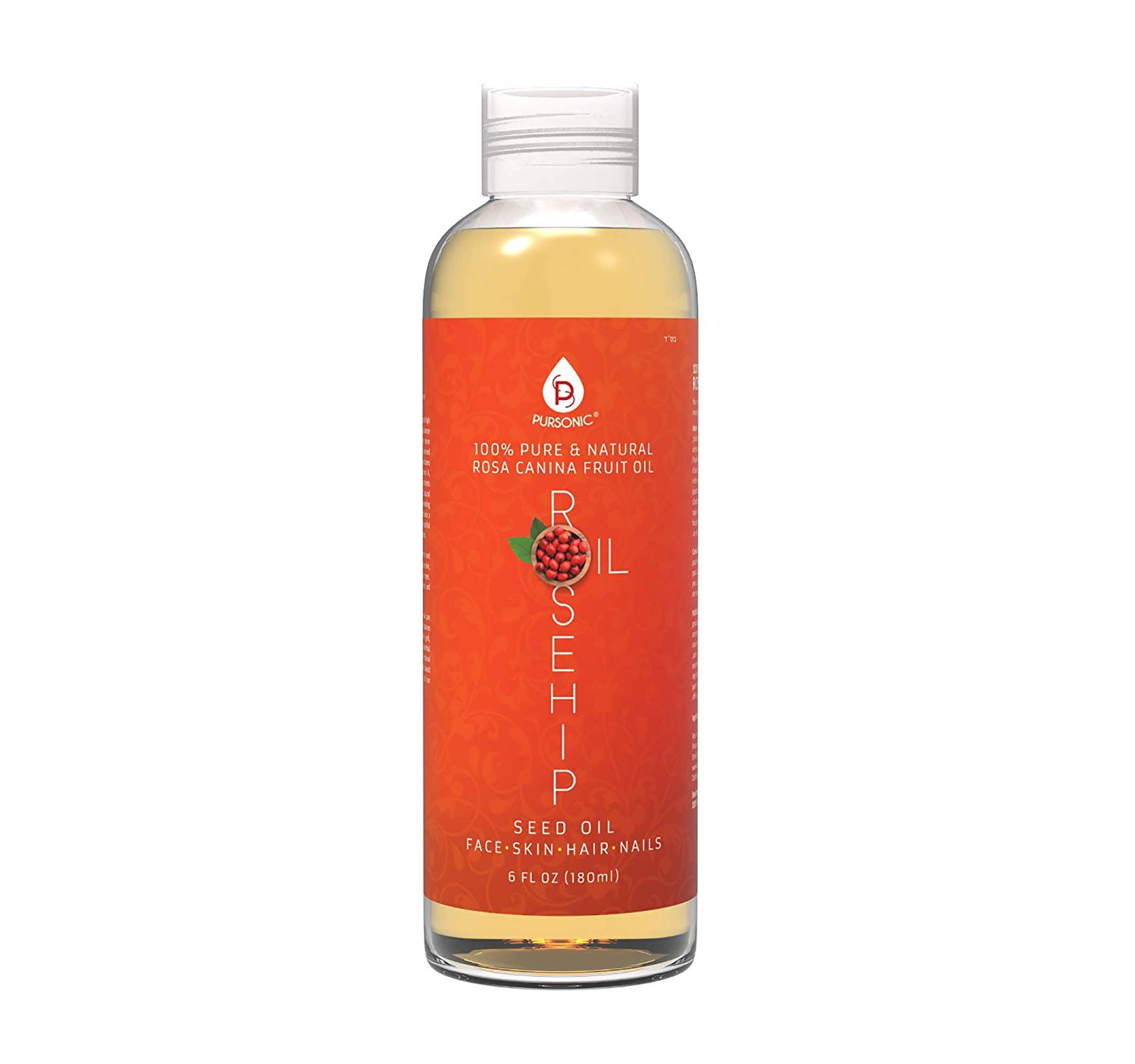 100% Pure & Natural Cold Pressed Premium Rosehip Seed Oil 6 Oz