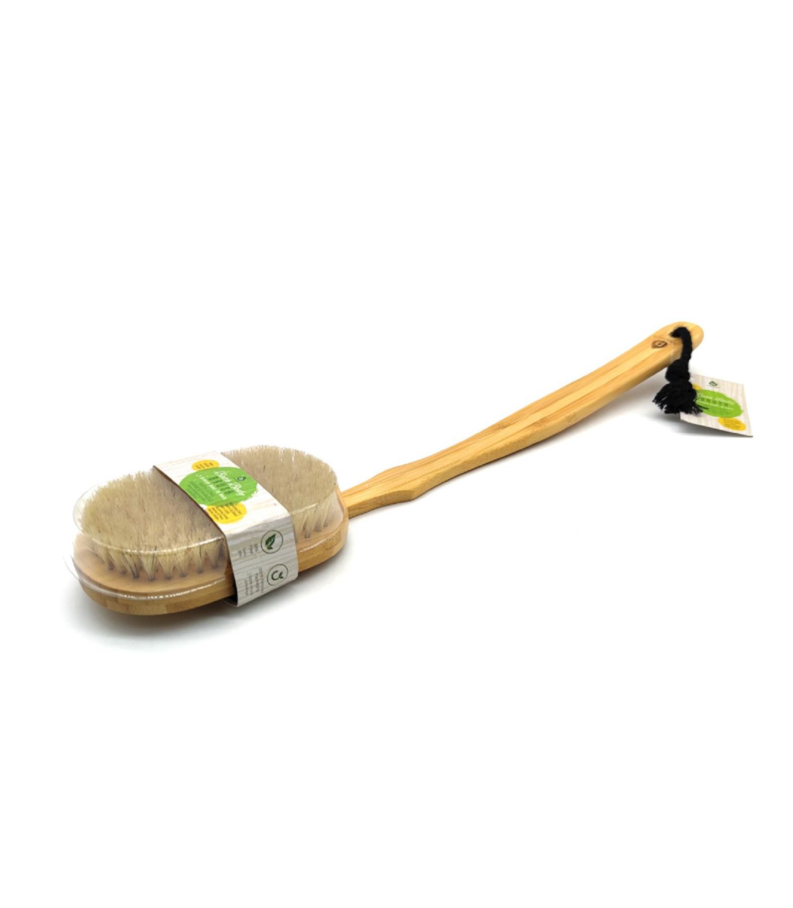 Pursonic 100% natural Bath Body Brush with Long Bamboo Handle