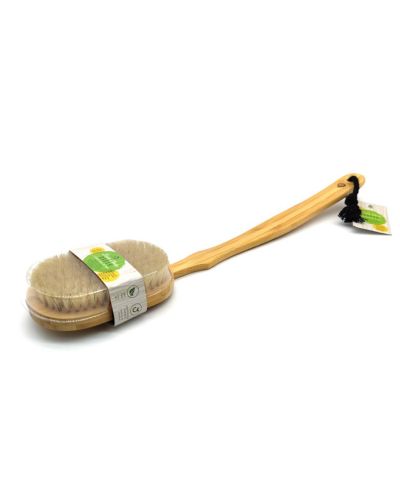 Натуральная щетка для тела Pursonic 100% natural Bath Body Brush с длинной бамбуковой ручкой