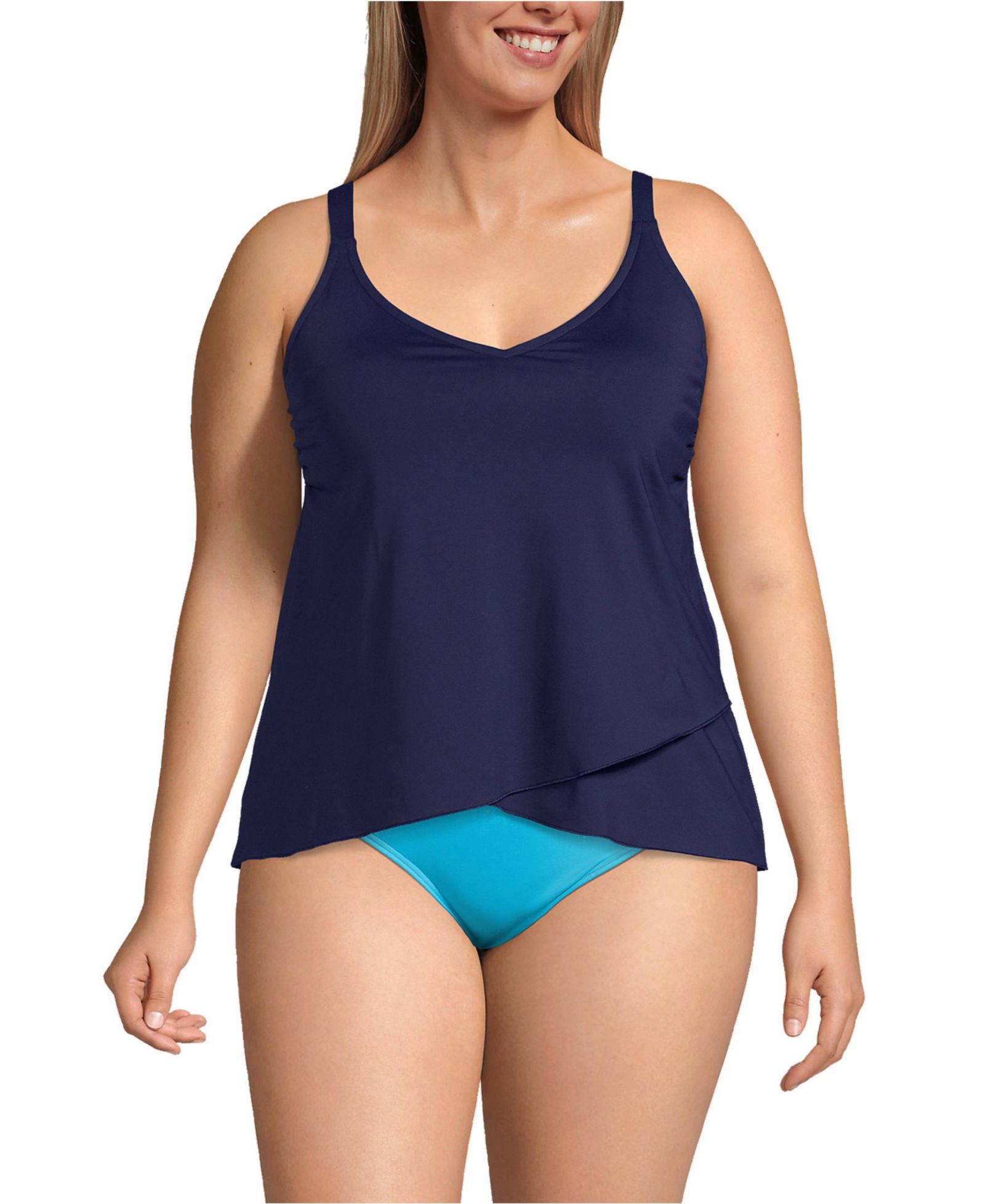 Танкини Lands' End Plus Size Tulip Hem 24.5"