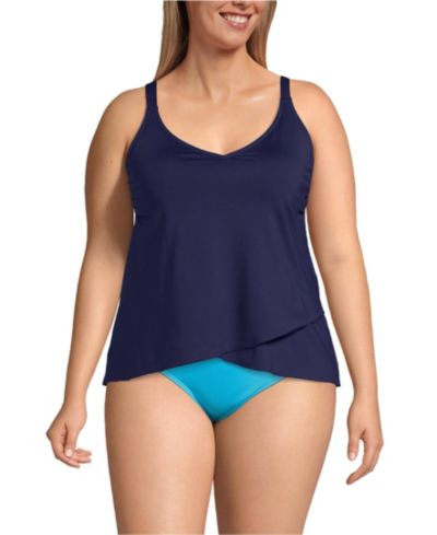 Танкини Lands' End Plus Size Tulip Hem 24.5"