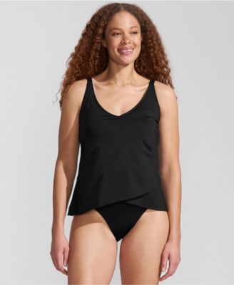 Женский топик Lands' End Women's D-Cup Tulip Hem Tankini Top