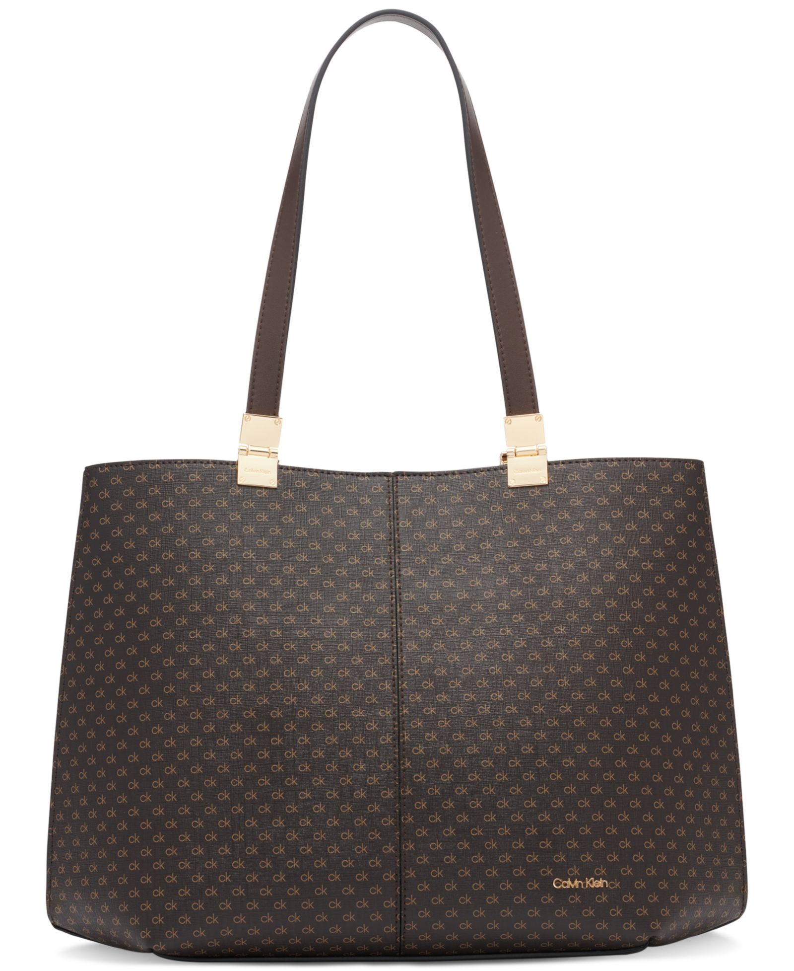 Calvin Klein Granite Signature Triple Compartment Tote with Magnetic Snap