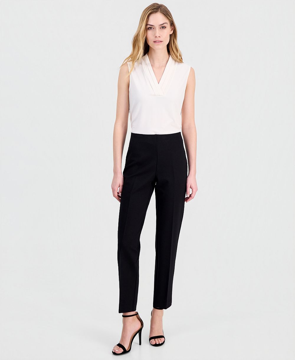 Брюки Anne Klein Women's Compression Pull-On Hollywood-Waist Ankle Pants