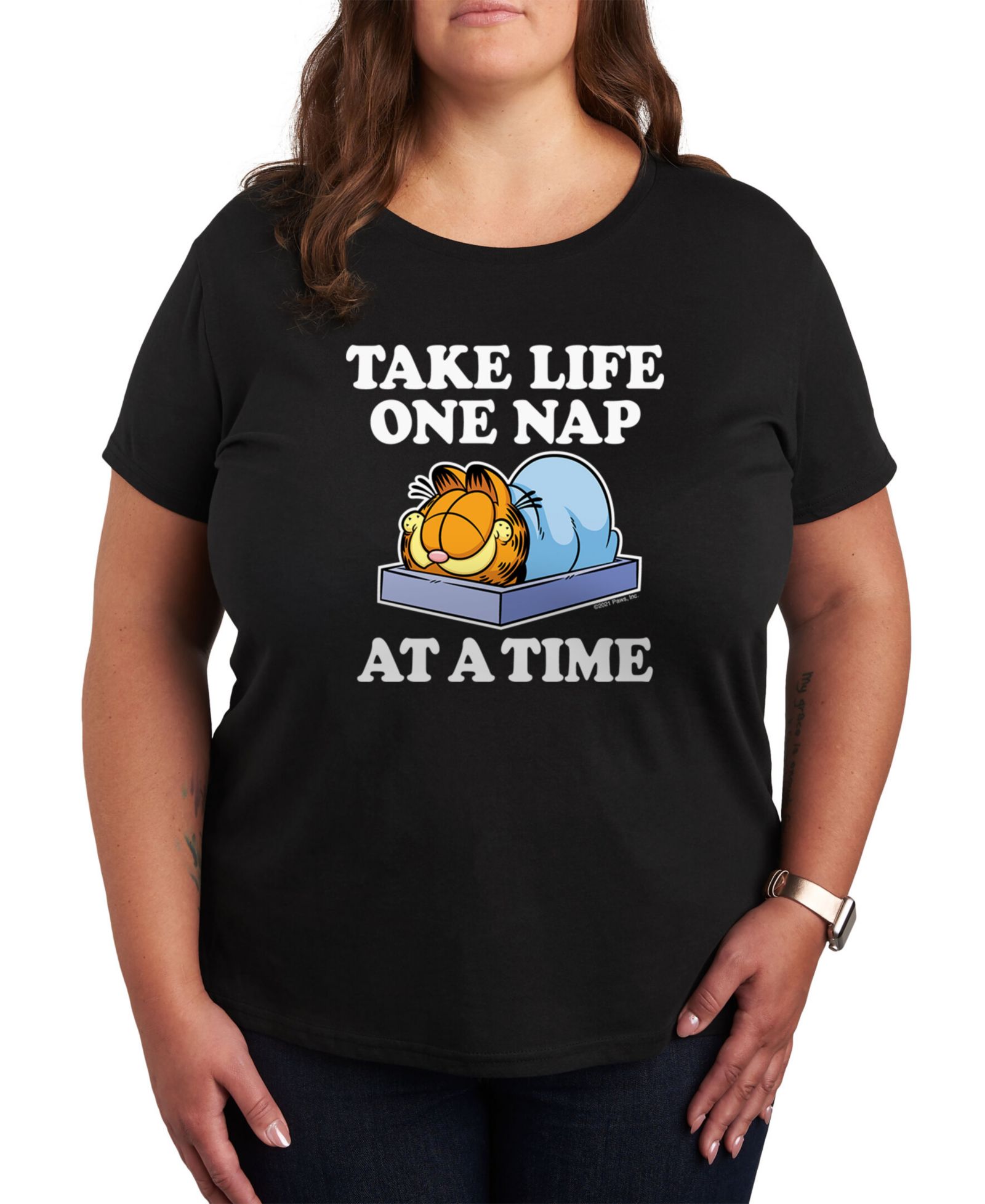 Футболка Hybrid Apparel Trendy Plus Size Garfield Graphic