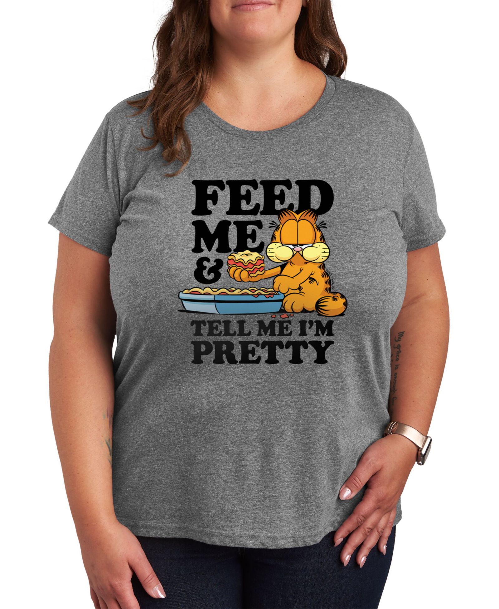 Футболка Hybrid Apparel Trendy Plus Size Garfield Graphic
