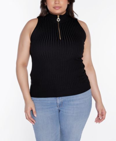 Джемпер Belldini Black Label Plus Size без рукавов с молнией