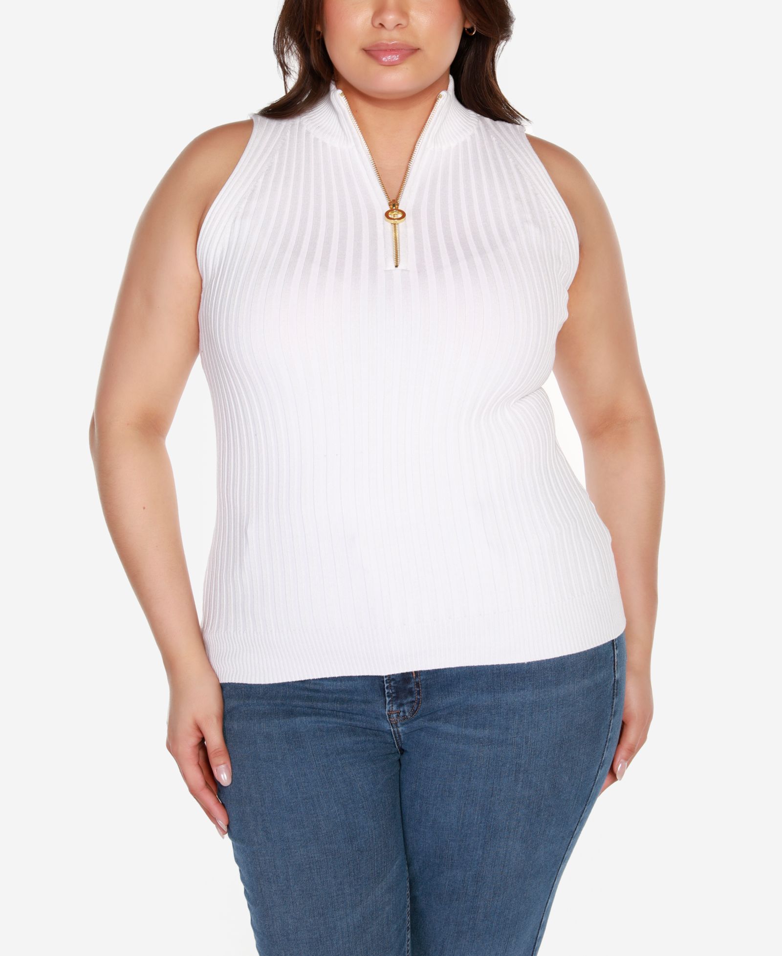 Джемпер Belldini Black Label Plus Size без рукавов с молнией
