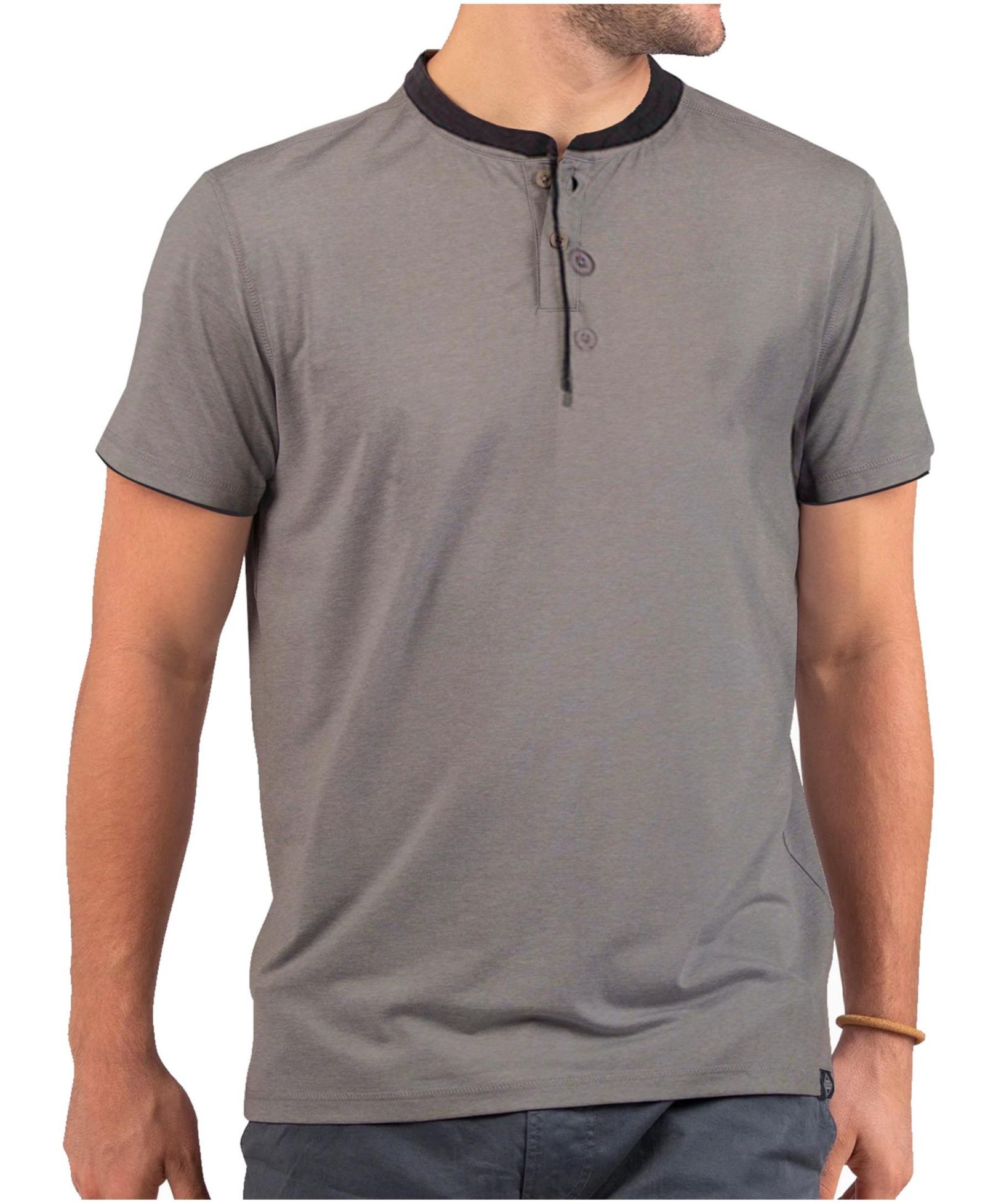 Mio Marino Men's Short Sleeve Henley T-Shirt