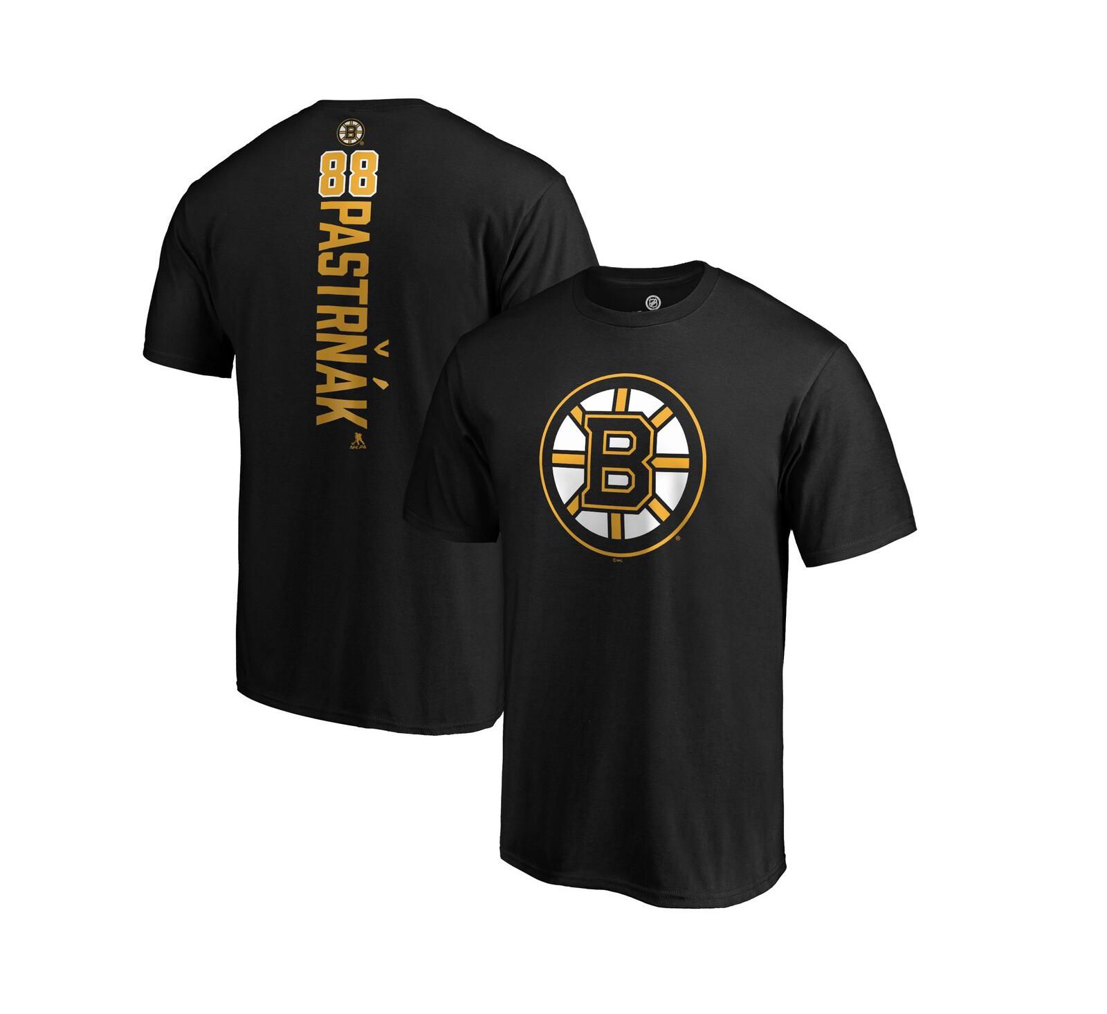 Футболка Fanatics Men's David Pastrnak Black Boston Bruins Playmaker