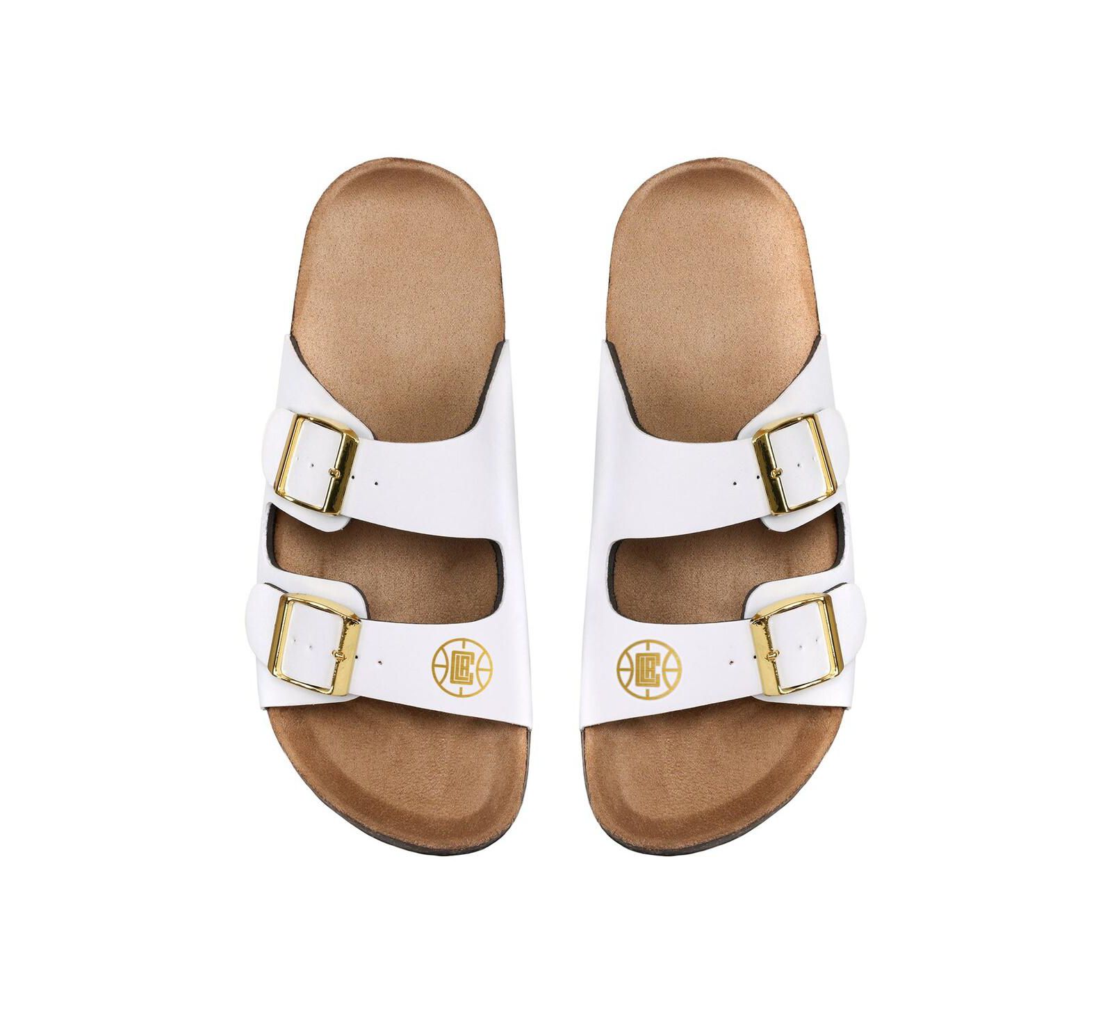 Women's FOCO LA Clippers Double-Buckle Sandals
