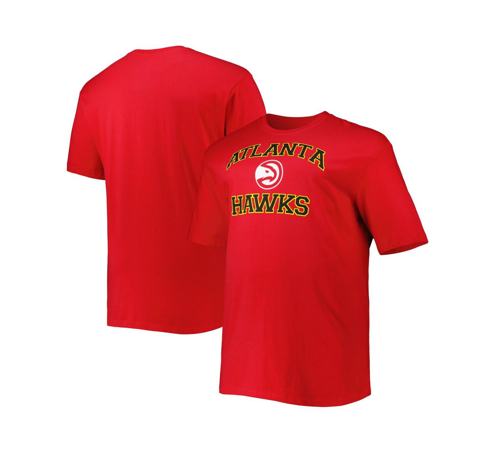 Мужская футболка Profile Red Atlanta Hawks Big and Tall Heart and Soul
