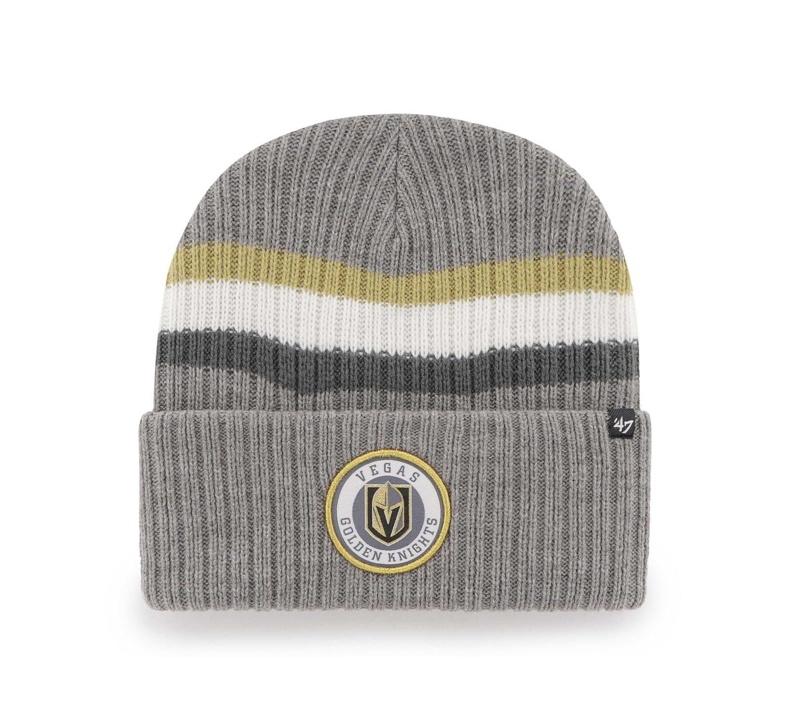 Мужская вязаная шапка '47 Brand Charcoal Vegas Golden Knights Highline Cuffed Knit