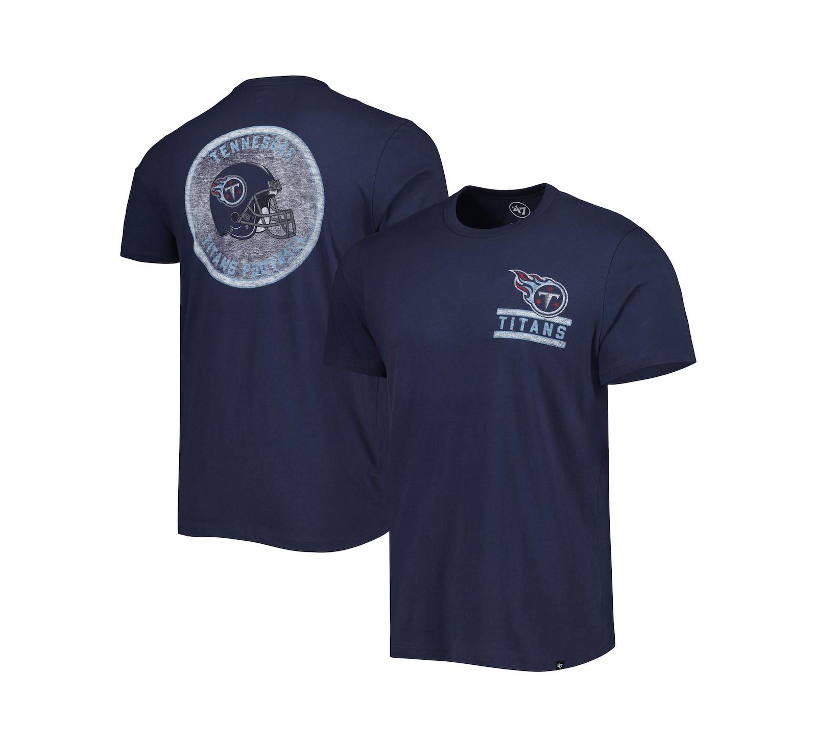 Men's '47 Brand Navy Tennessee Titans Open Field Franklin T-shirt
