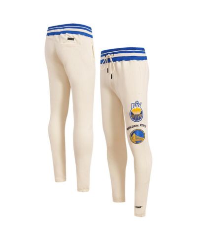 Мужские флисовые спортивные брюки Pro Standard Cream Golden State Warriors Retro Classic