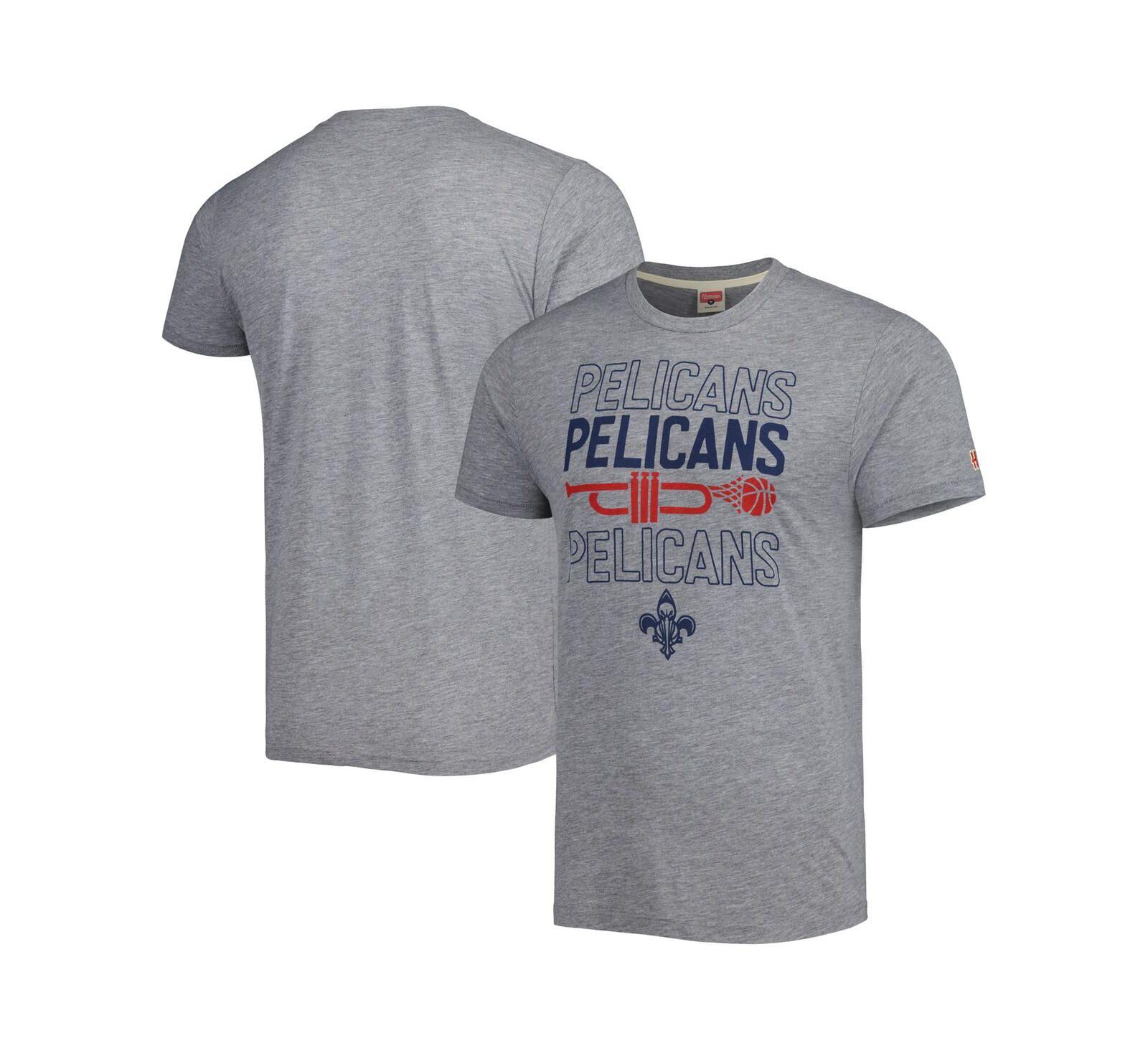 Homage Мужская и Женская футболка New Orleans Pelicans Hometown Hyper Local Tri-Blend Heather Gray