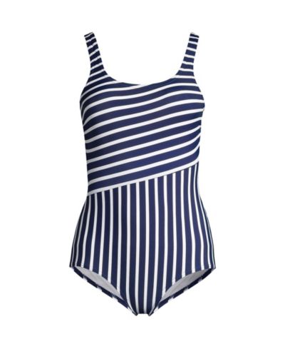 Lands' End Женский слитный купальник D-Cup Tugless Soft Cup Print
