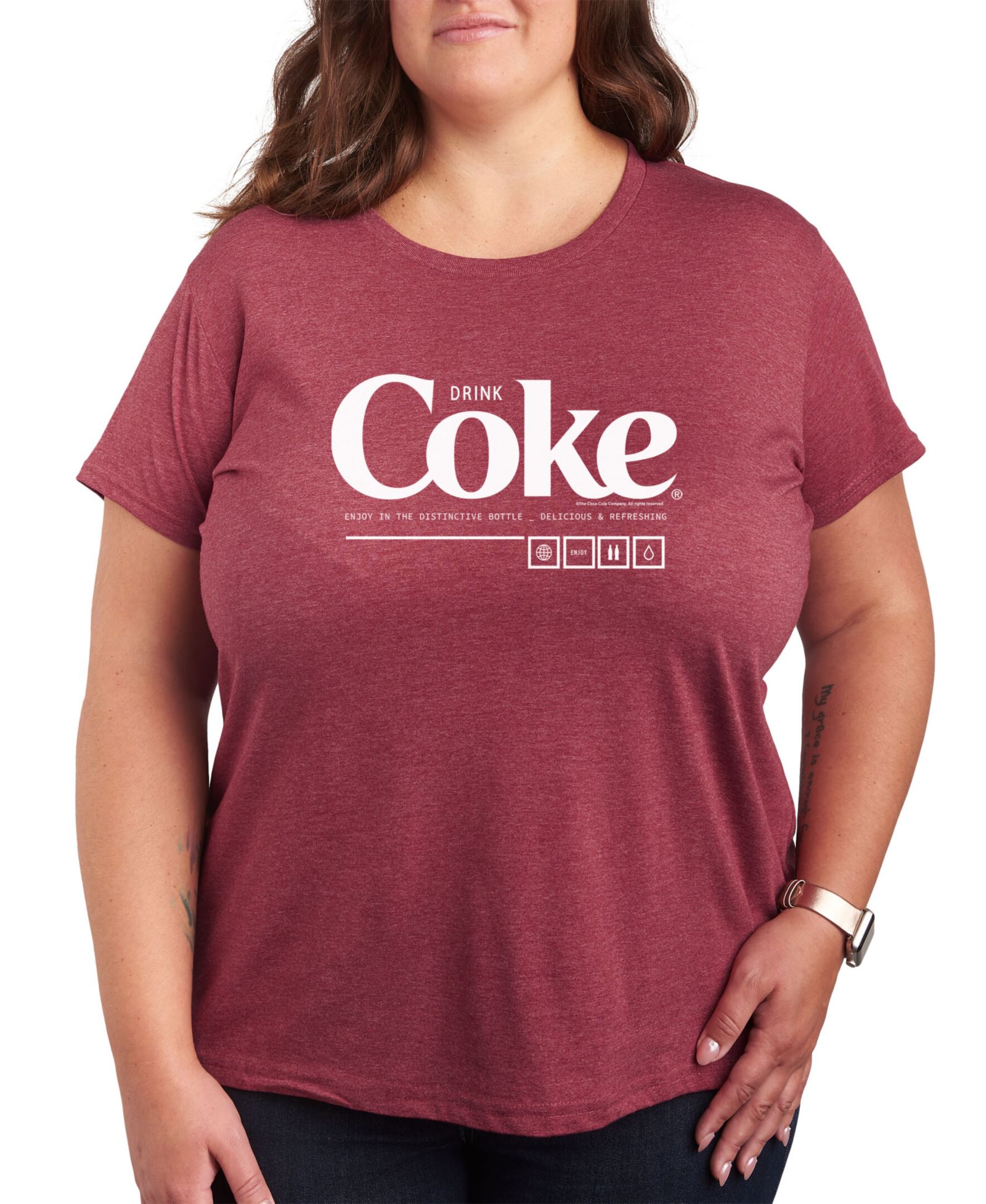 Женская футболка Hybrid Apparel Trendy Plus Size Coca Cola Graphic