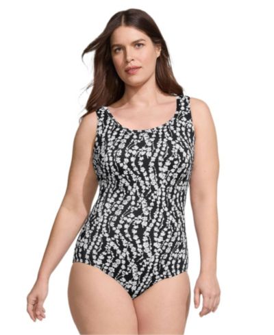 Слитный купальник Lands' End Plus Size DDD-Cup Tugless Low Leg