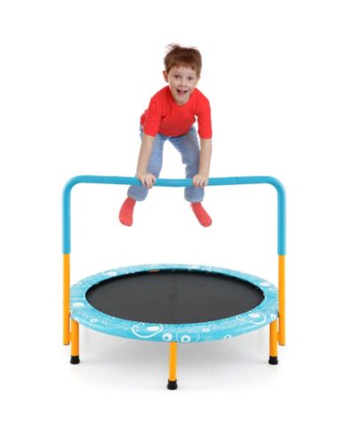 36" Kids Trampoline Rebounder with Full Covered Handrail Pad Indoor