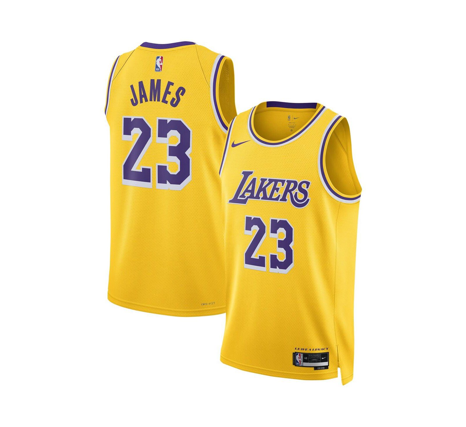 Nike LeBron James Los Angeles Lakers Swingman Джерси Мужской и Женский