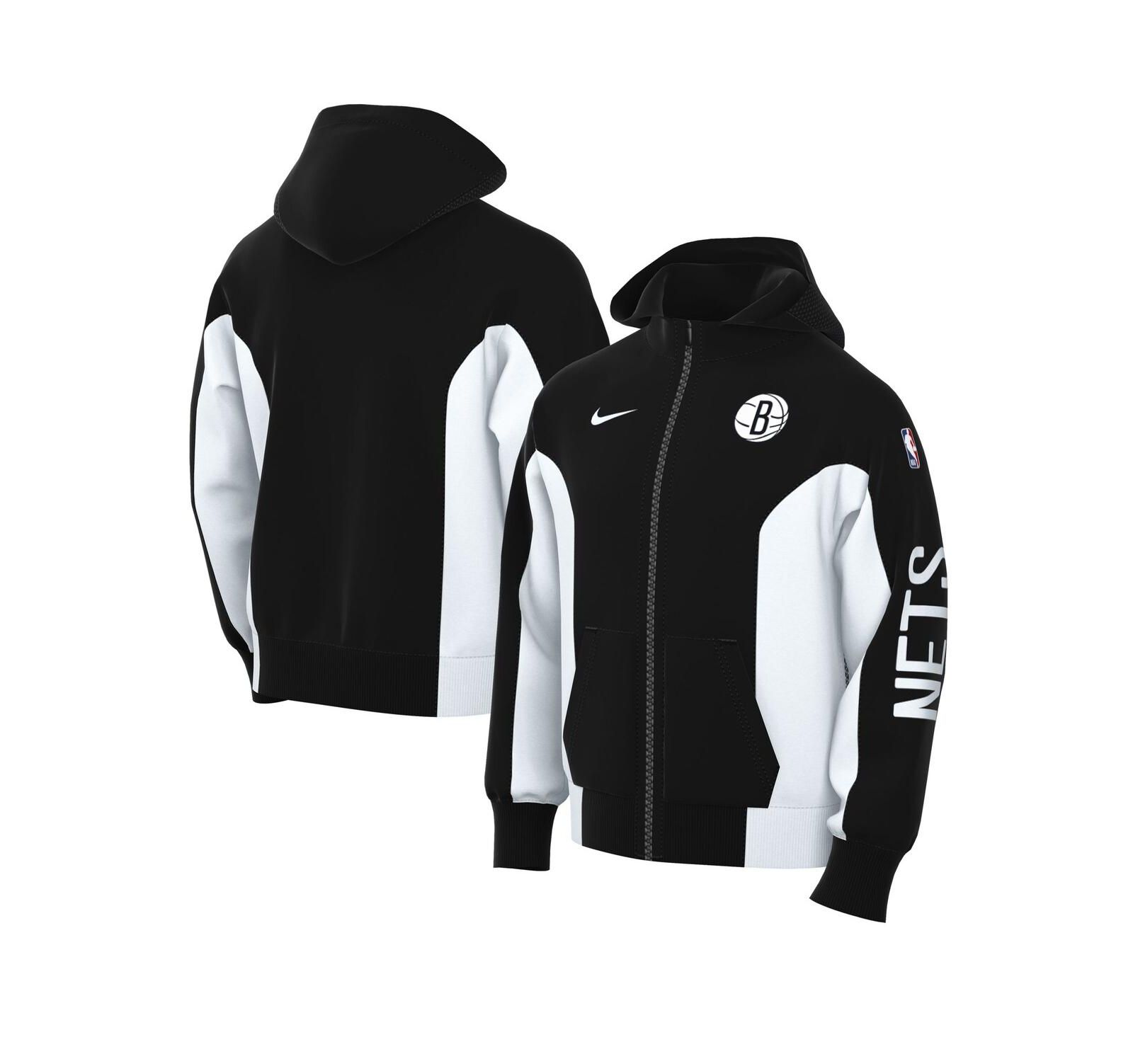 Мужское худи Nike Black Brooklyn Nets 2023/24 Authentic Showtime Full-Zip