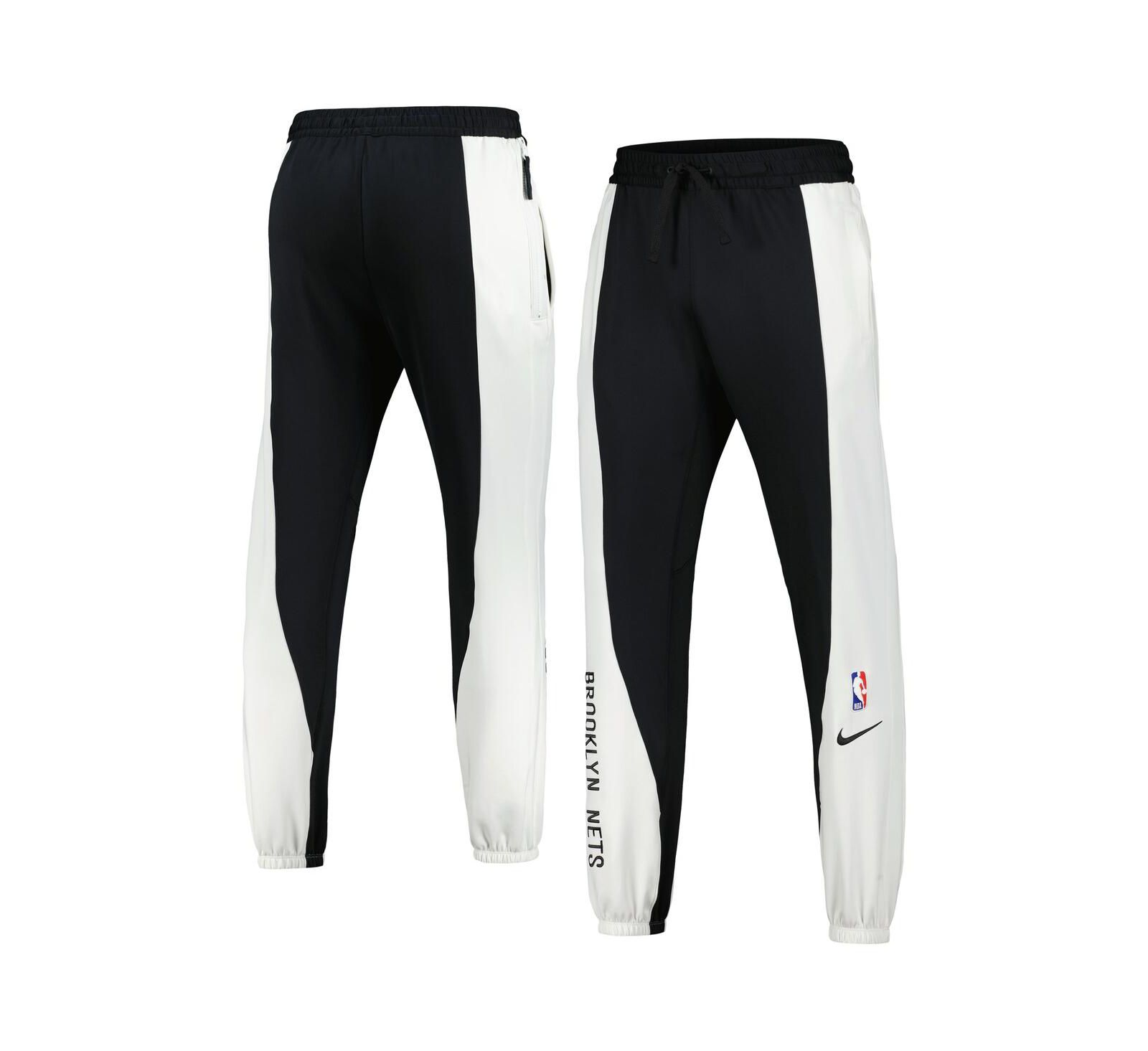 Мужские брюки Nike Black White Brooklyn Nets 2023/24 Authentic Showtime