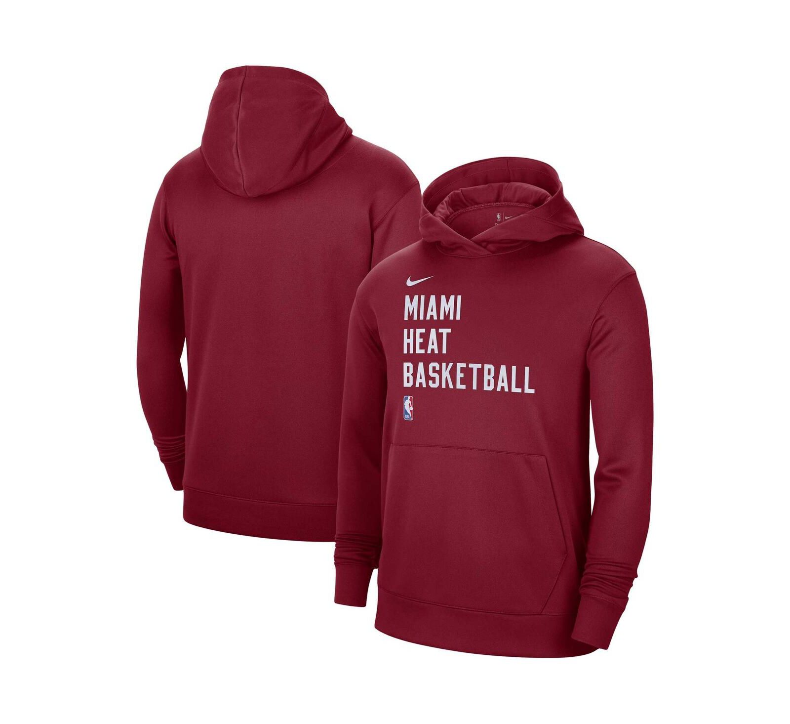 Men's and Women's Nike Red Miami Heat 2023/24 Performance Spotlight On-Court Practice Pullover Hoodie