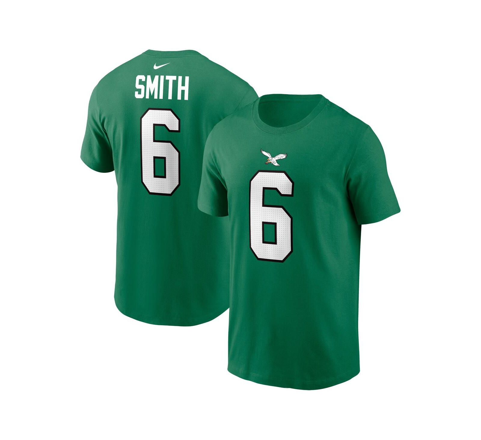 Men's Nike DeVonta Smith Kelly Green Philadelphia Eagles Alternate Player Name and Number T-shirt