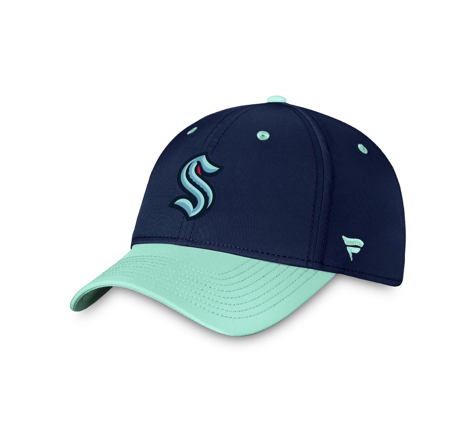 Men's Fanatics Deep Sea Blue, Light Blue Seattle Kraken Authentic Pro Rink Two-Tone Flex Hat