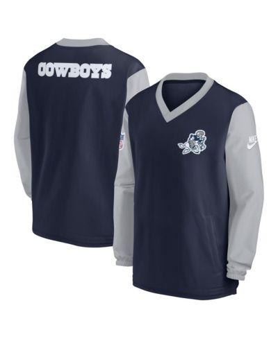 Nike Мужская ветровка Nike Navy Dallas Cowboys 2023 Sideline V-Neck Pullover
