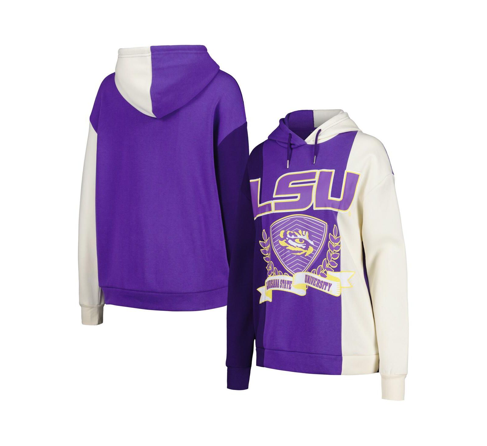 Женская толстовка Gameday Couture Purple LSU Tigers Hall of Fame Colorblock Pullover Hoodie