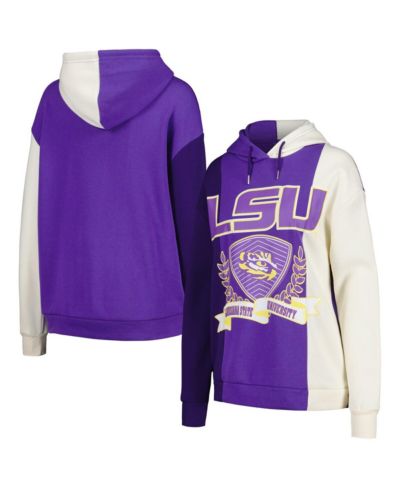 Women's Gameday Couture Purple LSU Tigers Hall of Fame Colorblock Pullover Hoodie
