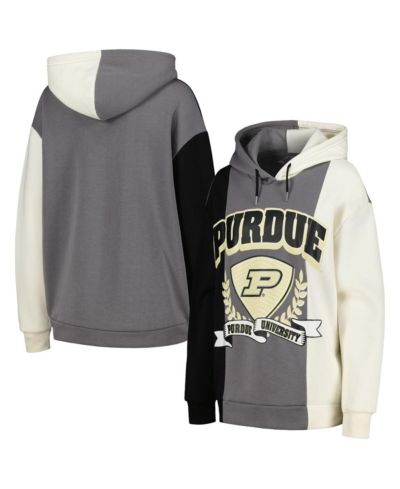 Женский худи Gameday Couture Black Purdue Boilermakers Hall of Fame Colorblock Pullover