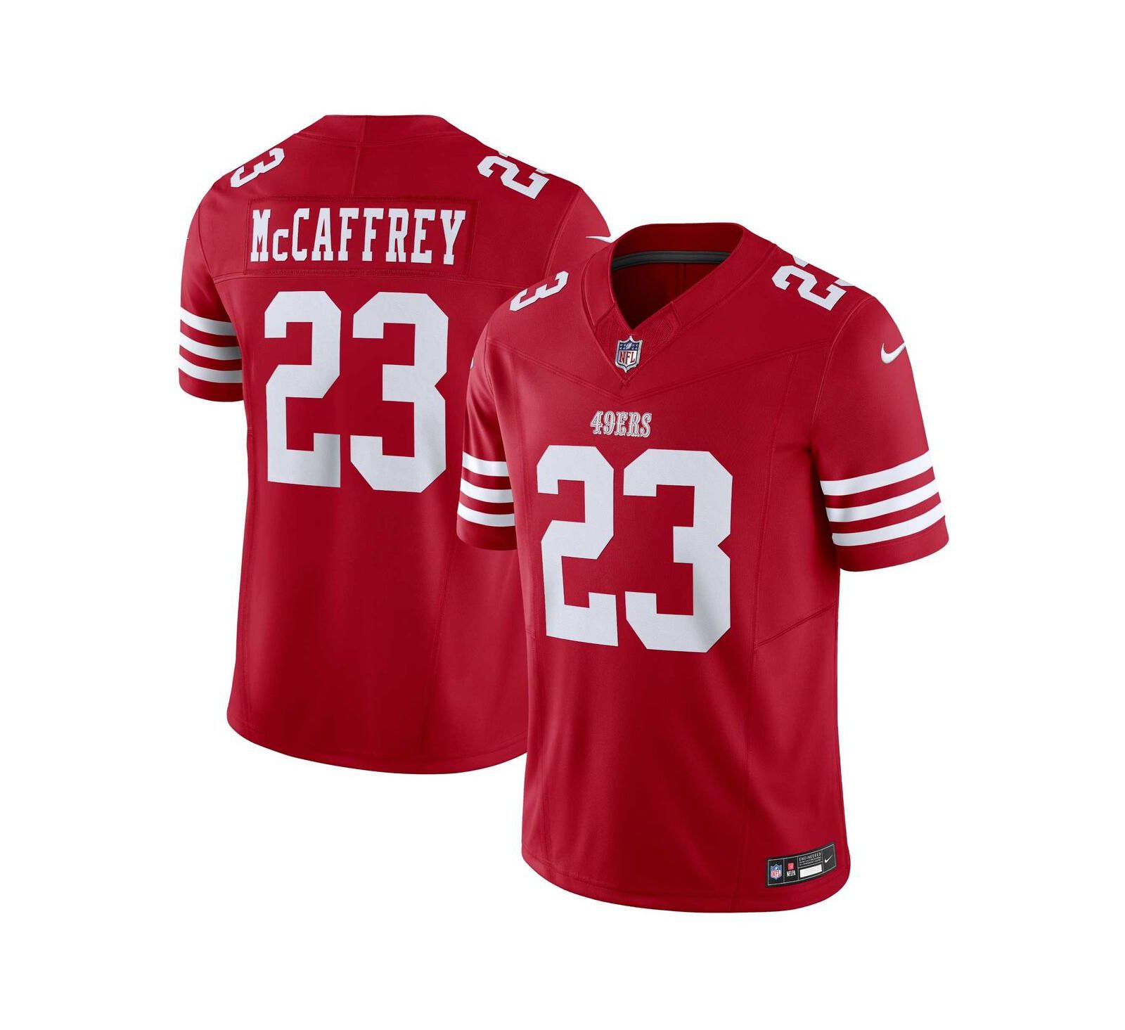 Мужская джерси Nike Christian McCaffrey San Francisco 49ers Vapor F.U.S.E. Limited