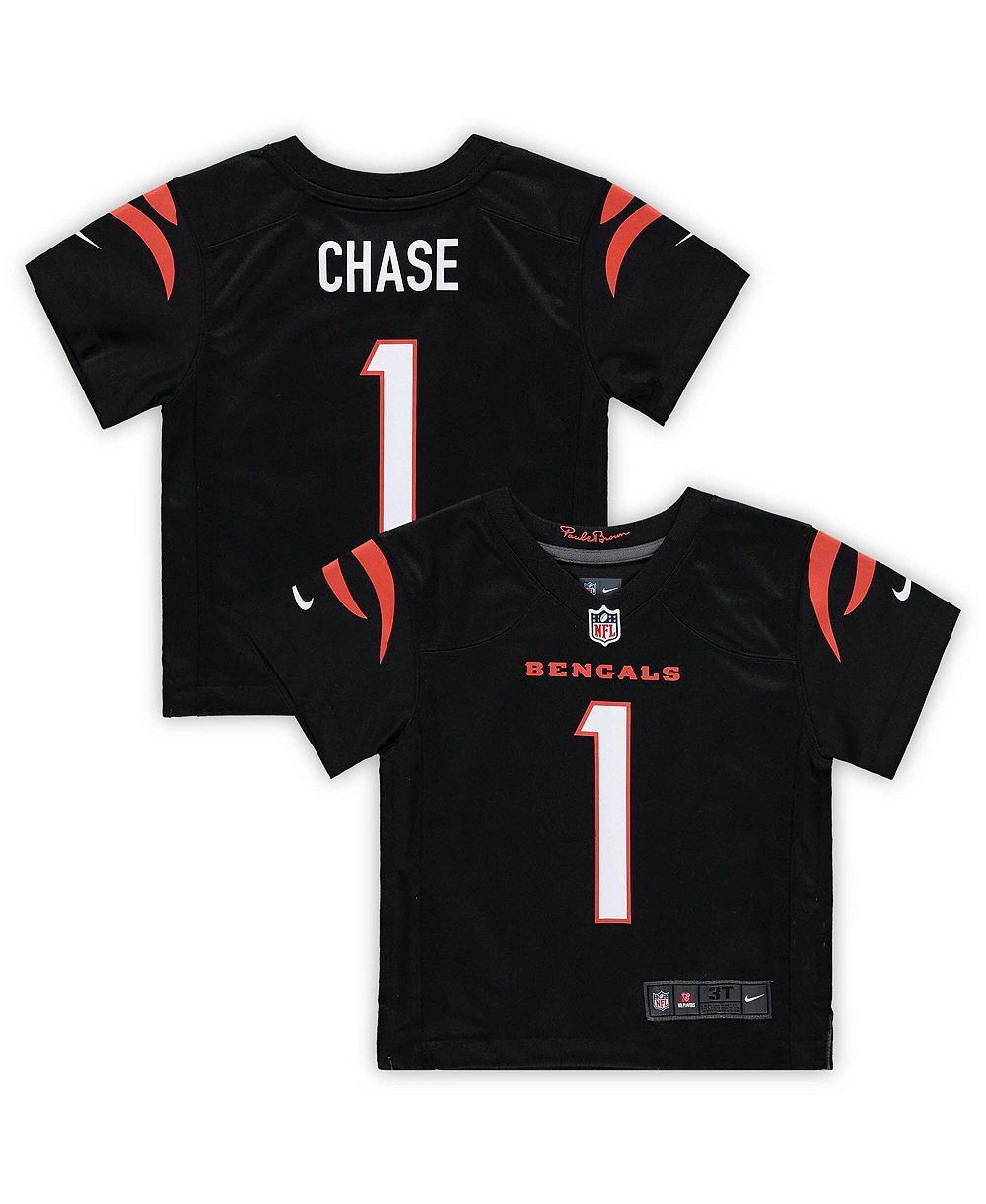Джерси Nike Ja'Marr Chase, Cincinnati Bengals, для малышей, черная